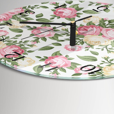 Glas wanduhr mit motiv rund Hintergrund