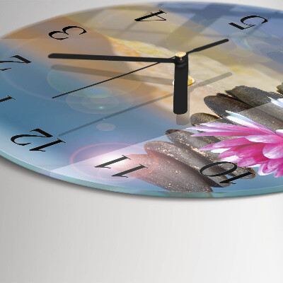 Runde wanduhr Steine ​​im Wasser