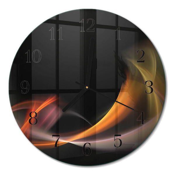 Glas wanduhr mit motiv rund Abstraktion