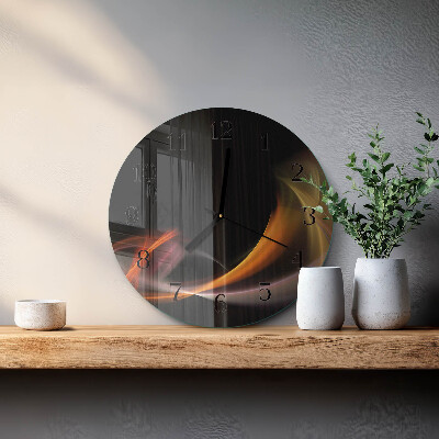 Glas wanduhr mit motiv rund Abstraktion