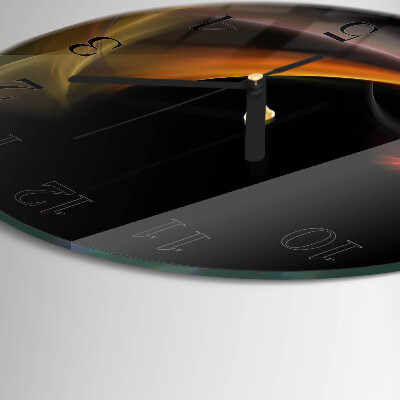 Glas wanduhr mit motiv rund Abstraktion