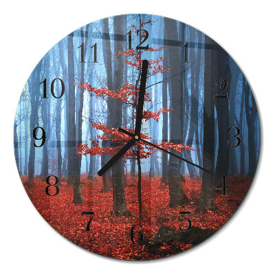 Wanduhr glas rund Dunkelheit