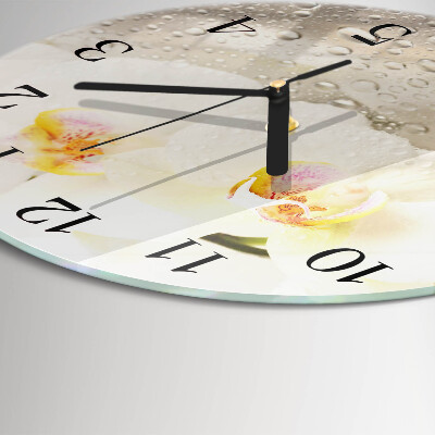 Runde wanduhr Orchidee