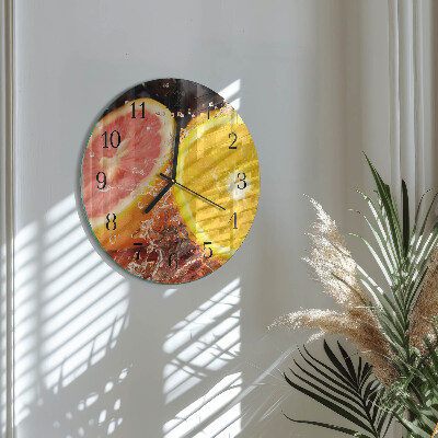 Wanduhr glas rund Obst