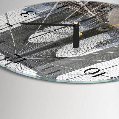 Glas wanduhr mit motiv rund Brooklyn Bridge