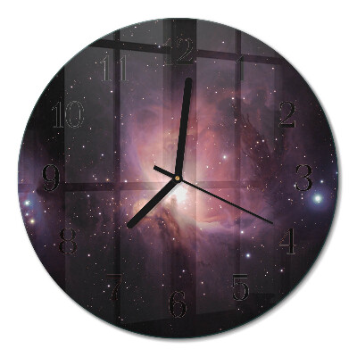 Glas wanduhr mit motiv rund Kosmos