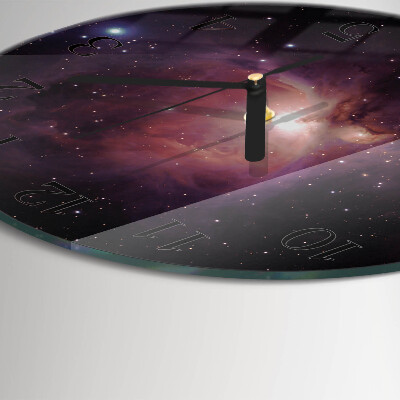 Glas wanduhr mit motiv rund Kosmos