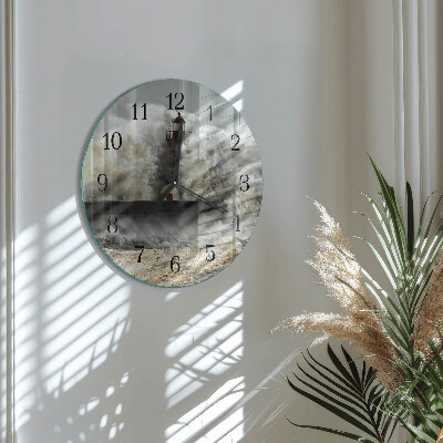 Wanduhr glas rund Sturm