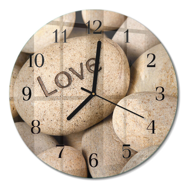 Runde wanduhr Steine