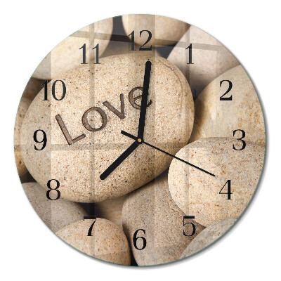 Runde wanduhr Steine