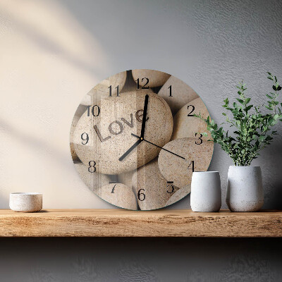 Runde wanduhr Steine