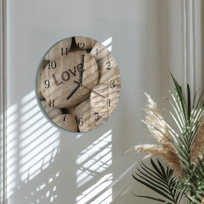Runde wanduhr Steine