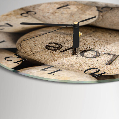Runde wanduhr Steine