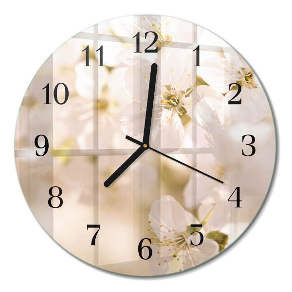 Runde wanduhr Blumen