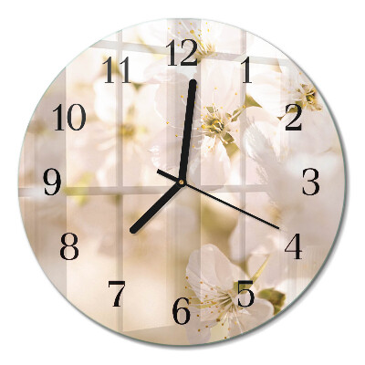 Runde wanduhr Blumen