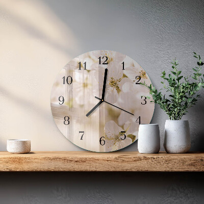 Runde wanduhr Blumen