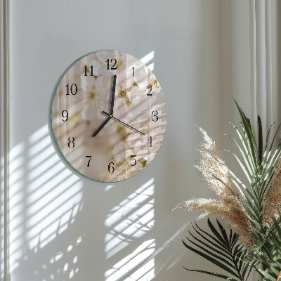 Runde wanduhr Blumen