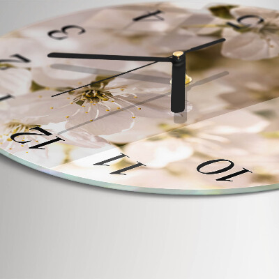 Runde wanduhr Blumen
