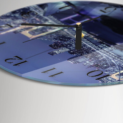 Glas wanduhr mit motiv rund Brücke