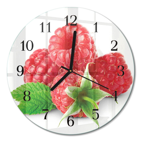 Runde wanduhr Himbeeren