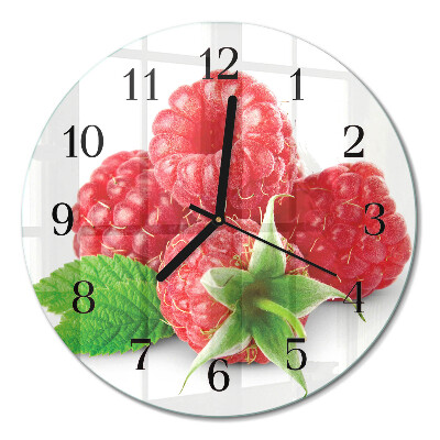 Runde wanduhr Himbeeren