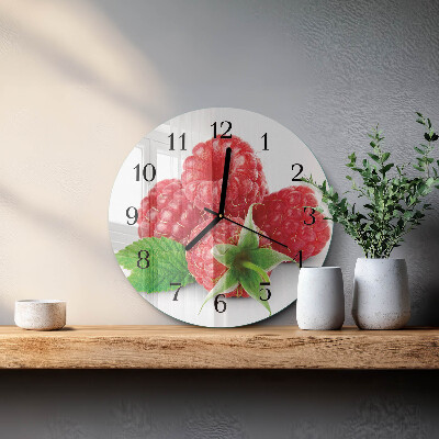 Runde wanduhr Himbeeren