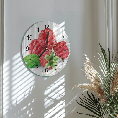 Runde wanduhr Himbeeren