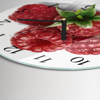 Runde wanduhr Himbeeren