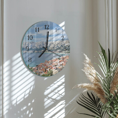 Runde wanduhr aus glas Bucht