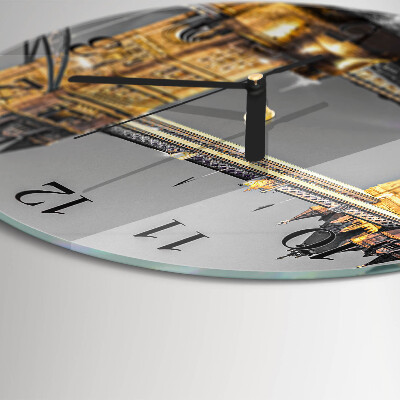 Glas wanduhr mit motiv rund Tower Bridge