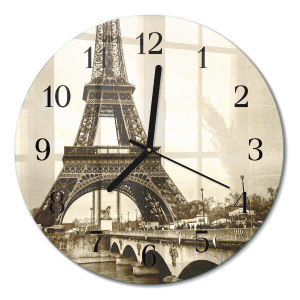 Wanduhr glas rund Paris