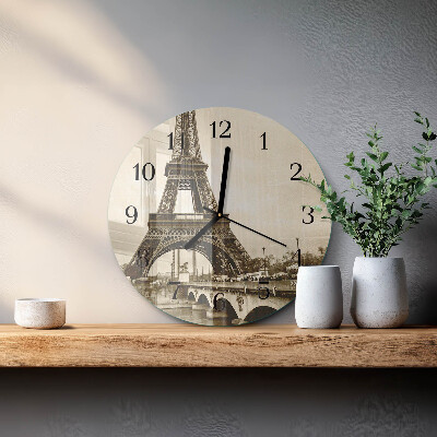 Wanduhr glas rund Paris
