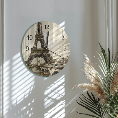 Wanduhr glas rund Paris