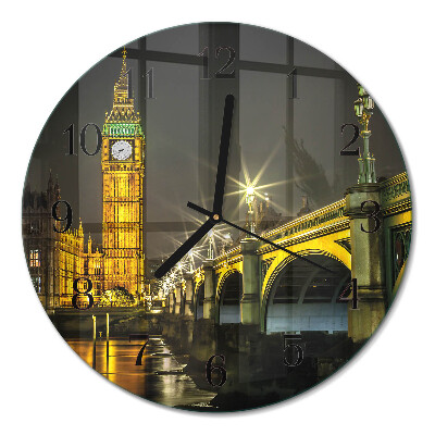 Glas wanduhr mit motiv rund London
