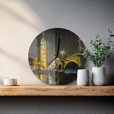 Glas wanduhr mit motiv rund London