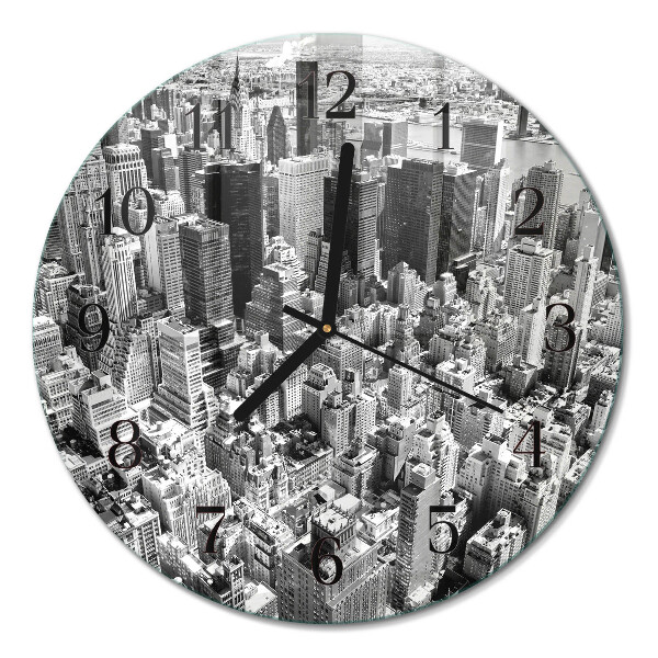 Glas wanduhr mit motiv rund Horizont