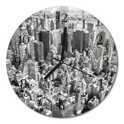 Glas wanduhr mit motiv rund Horizont