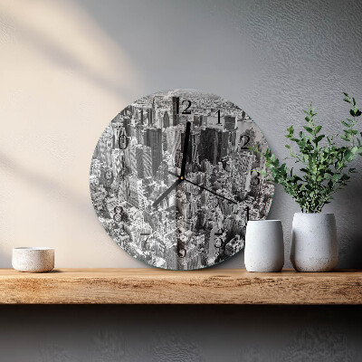Glas wanduhr mit motiv rund Horizont