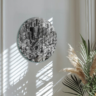 Glas wanduhr mit motiv rund Horizont