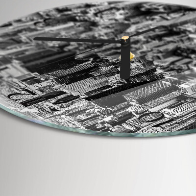 Glas wanduhr mit motiv rund Horizont