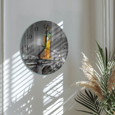 Wanduhr glas rund Big Ben
