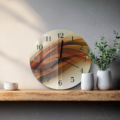 Runde wanduhr aus glas Abstraktion
