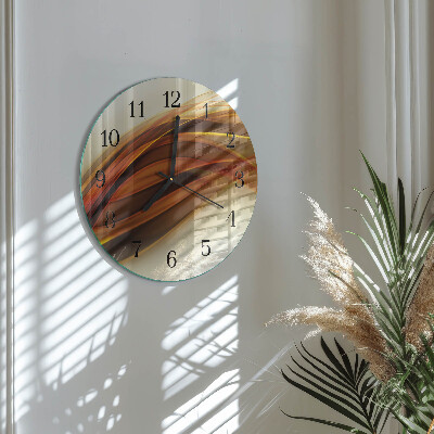 Runde wanduhr aus glas Abstraktion