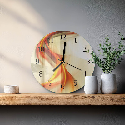 Runde wanduhr aus glas Abstraktion