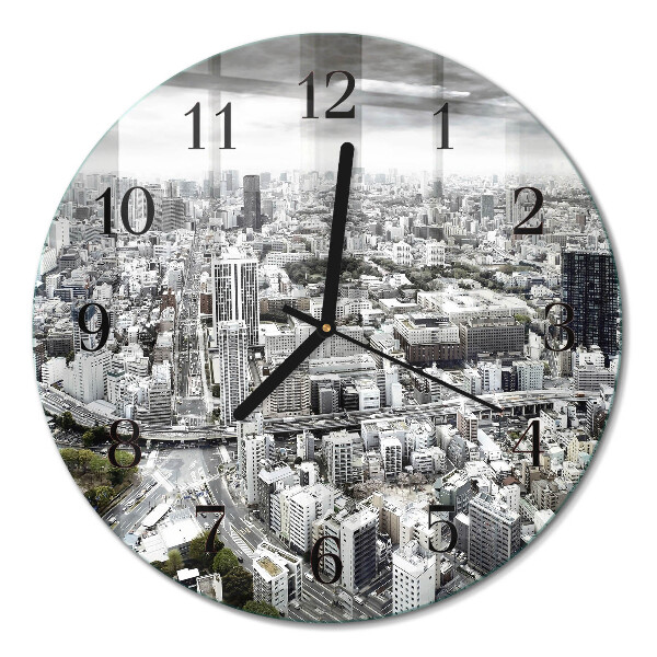 Runde wanduhr Stadt