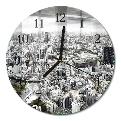 Runde wanduhr Stadt