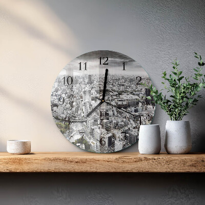 Runde wanduhr Stadt