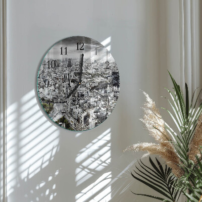 Runde wanduhr Stadt