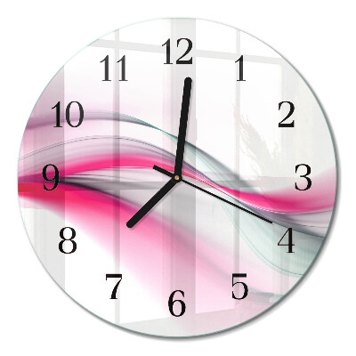 Glas wanduhr mit motiv rund Abstraktion