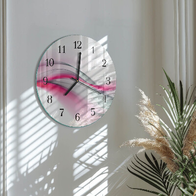 Glas wanduhr mit motiv rund Abstraktion